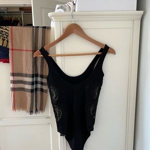 Topshop Black Bodysuit Women's Top Blouse